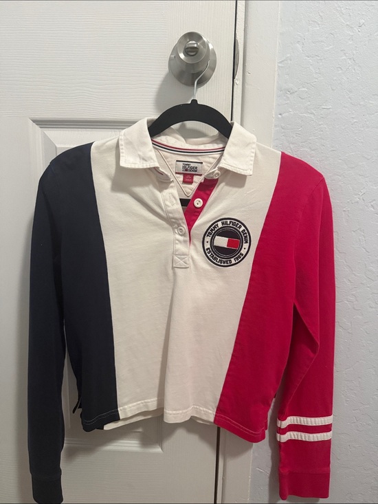 Tommy Hilfiger Tops - Tommy Hilfiger Kids Colorblock Rugby Polo - Navy, White & Red